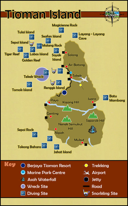 刁曼岛地区地图